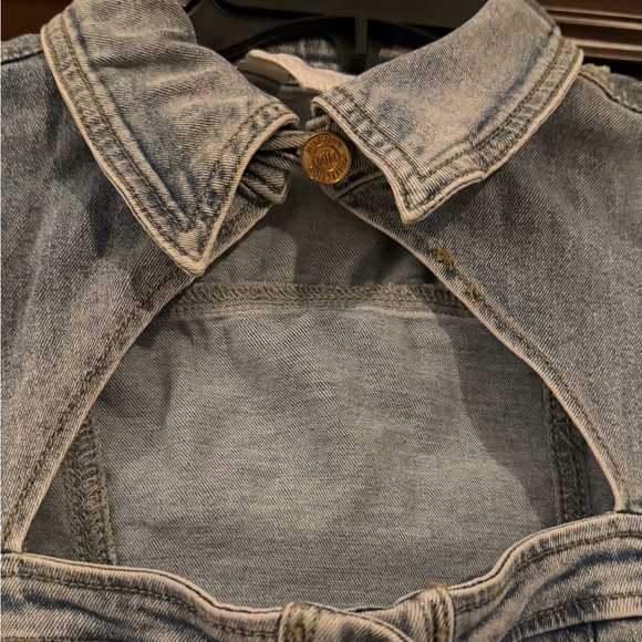 MUY MUY Denim Cropped Shirt Jacket - Picture 4 of 6